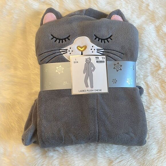 Ladies Plush Onzie: Unicorns and Cat - Picture 4 of 9